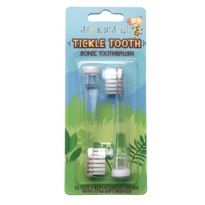 JACK N JILL Sonictickle Replacement Heads (Brush Heads With Super Soft Bristles, Can Be Easily Attached To Your Sonic Toothbrush) 2s