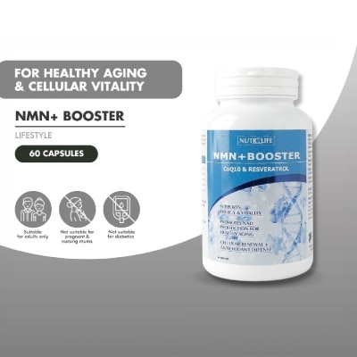 NUTRILIFE - NMN+ Booster with COQ10 and Resveratrol Vegecap 60s