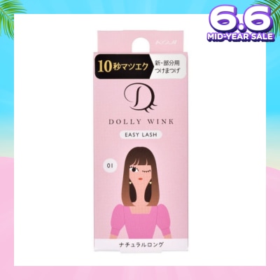 DOLLY WINK Easy Lash 01 Natural Long Tail Lash) 1 Pair (Expiry: Nov`2025)