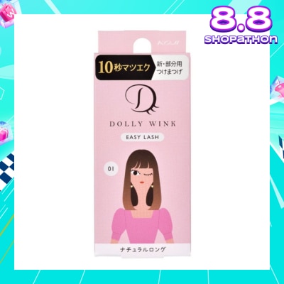 DOLLY WINK Easy Lash 01 Natural Long Tail Lash) 1 Pair (Expiry: Nov`2025)