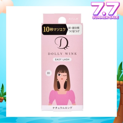 DOLLY WINK Easy Lash 01 Natural Long Tail Lash) 1 Pair (Expiry: Nov`2025)