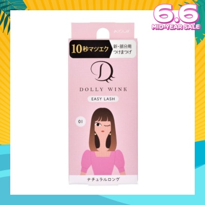 DOLLY WINK Easy Lash 01 Natural Long Tail Lash) 1 Pair (Expiry: Nov`2025)