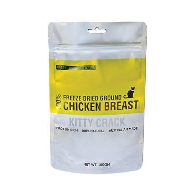 FREEZE DRY AUSTRALIA - Freeze Dried Ground Chicken Breast Kitty Crack Treats 100g image