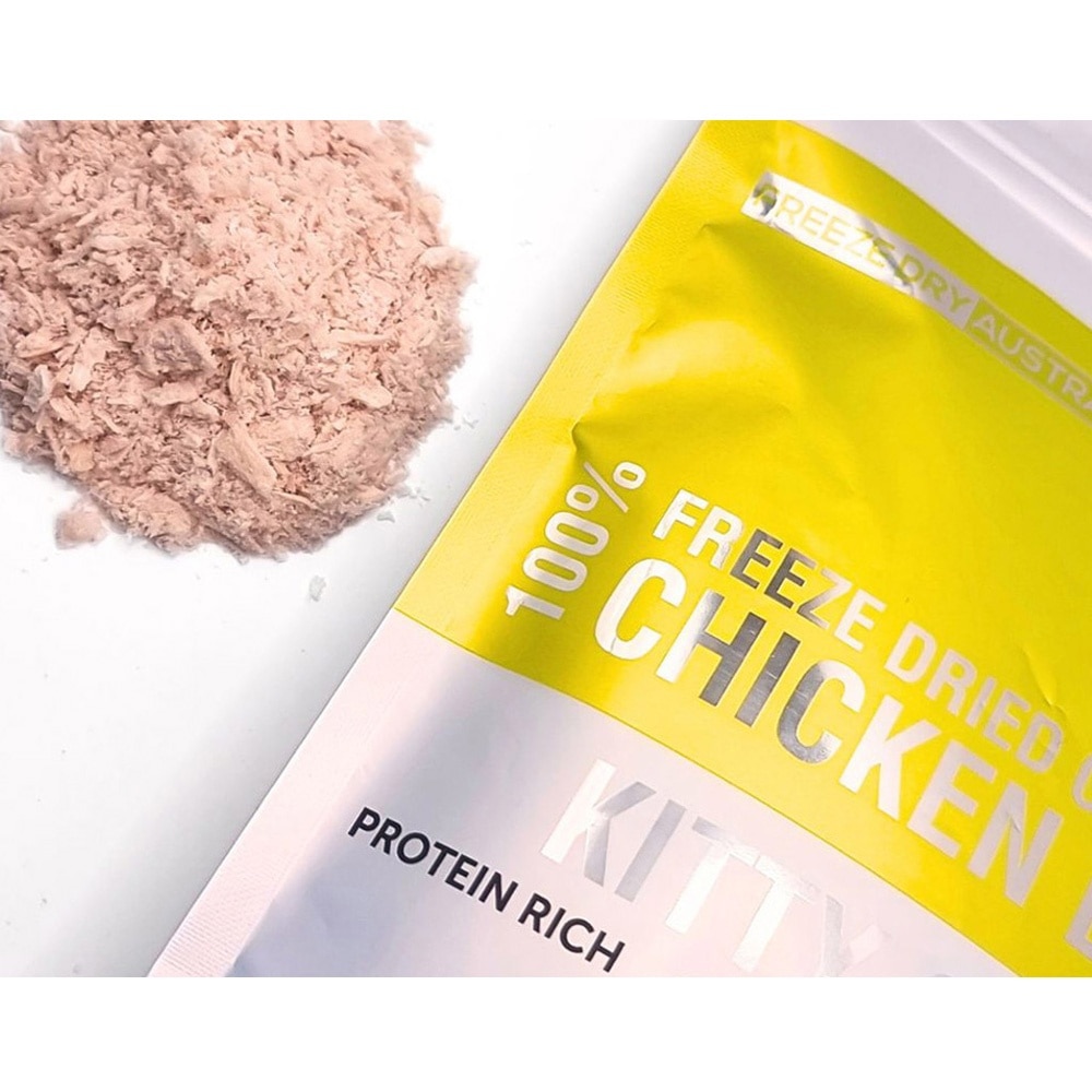 Freeze Dried Ground Chicken Breast Kitty Crack Treats 100g image
