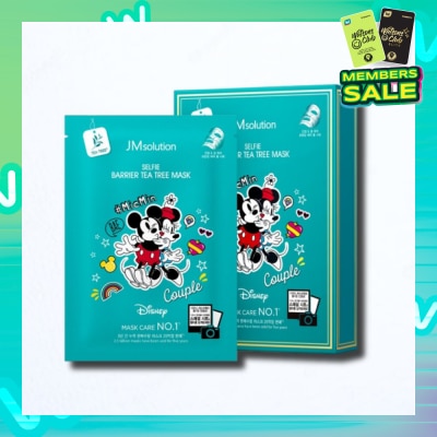 JM SOLUTION Selfie Barrier Tea Tree Mask Sheet (Accelerates Skin Healing Process + Suitable for All Skin Types) 10s