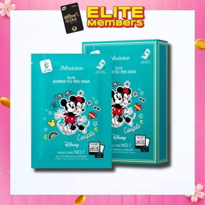 JM SOLUTION Selfie Barrier Tea Tree Mask Sheet (Accelerates Skin Healing Process + Suitable for All Skin Types) 10s (Expiry: Jun`2026)