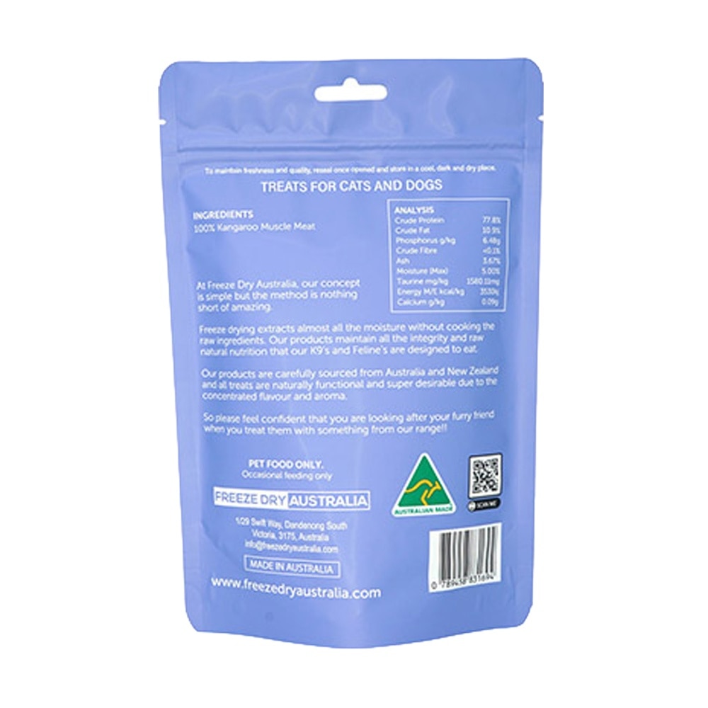 Freeze Dried Kangaroo Cookie Cat and Dog Treats 100g