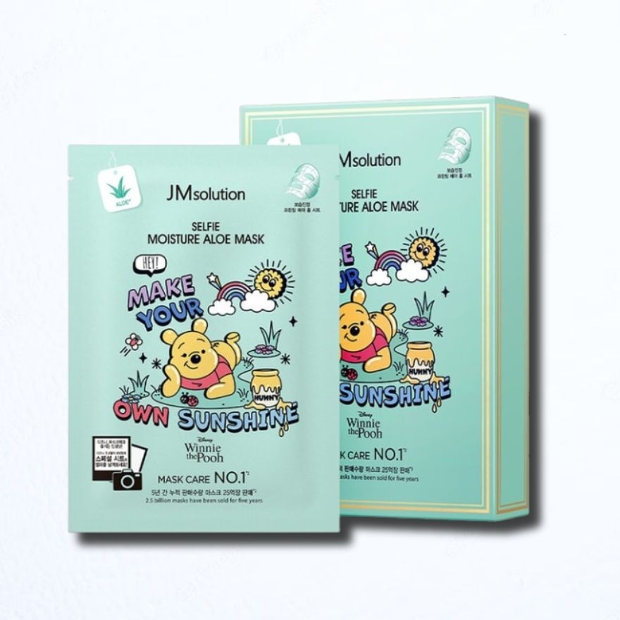 [XMAS GIFT] Selfie Moisture Aloe Mask Sheet (For Smoother + Refreshed Skin) 10s