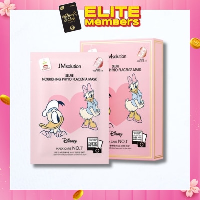 JM SOLUTION Selfie Nourishing Phyto Placenta Mask Sheet (Strong Anti-Inflammatory + Tighten Pores) 10s (Expiry: Jul`2026)