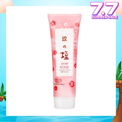 AQUA RINE Japanese Aroma Bath Sea Salt Scrub Rose (Moisturizes & Rejuvenates Skin & Minimizes Pores) 400g