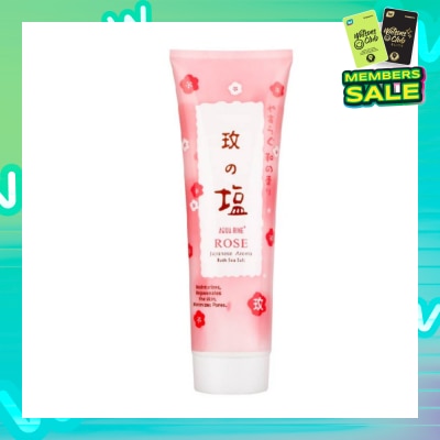 AQUA RINE Japanese Aroma Bath Sea Salt Scrub Rose (Moisturizes & Rejuvenates Skin & Minimizes Pores) 400g