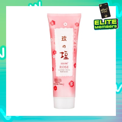 AQUA RINE Japanese Aroma Bath Sea Salt Scrub Rose (Moisturizes & Rejuvenates Skin & Minimizes Pores) 400g
