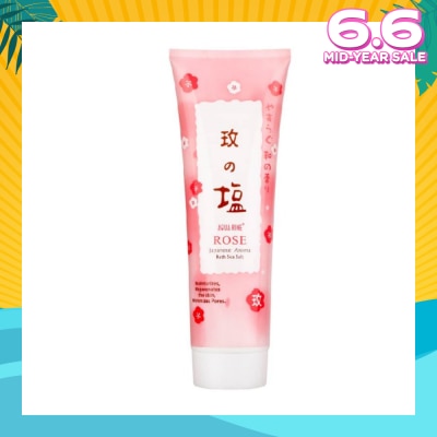 AQUA RINE Japanese Aroma Bath Sea Salt Scrub Rose (Moisturizes & Rejuvenates Skin & Minimizes Pores) 400g