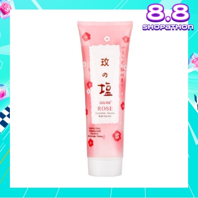 AQUA RINE Japanese Aroma Bath Sea Salt Scrub Rose (Moisturizes & Rejuvenates Skin & Minimizes Pores) 400g