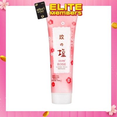 AQUA RINE Japanese Aroma Bath Sea Salt Scrub Rose (Moisturizes & Rejuvenates Skin & Minimizes Pores) 400g