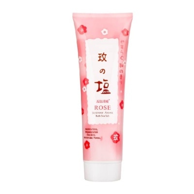 AQUA RINE Japanese Aroma Bath Sea Salt Scrub Rose (Moisturizes & Rejuvenates Skin & Minimizes Pores) 400g