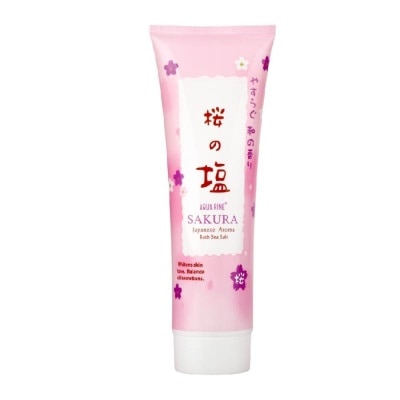 AQUA RINE Japanese Aroma Bath Sea Salt Scrub Sakura (Whitens Skin Tone & Balance Oil Secretions) 400g