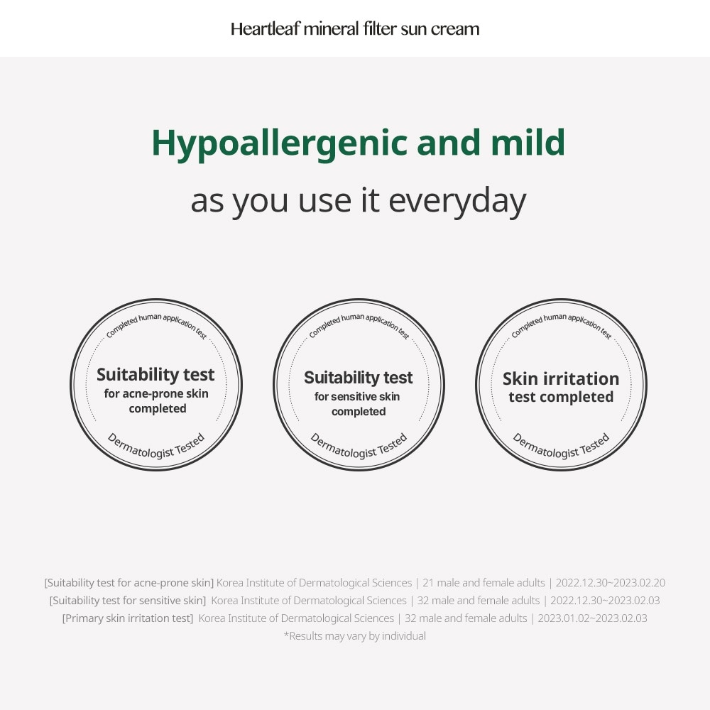 Houttuynia Cordata Calming Mineral Filter Sun Cream SPF 50+ PA+++ 50ml