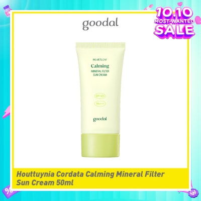 GOODAL Houttuynia Cordata Calming Mineral Filter Sun Cream SPF 50+ PA+++ 50ml (Expiry: Jul`2026)