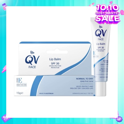 EGO QV Face Lip Balm SPF30 (Soothe & Hydrates Dry or Cracked Lips) 15g