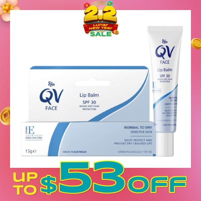 EGO QV Face Lip Balm SPF30 (Soothe & Hydrates Dry or Cracked Lips) 15g