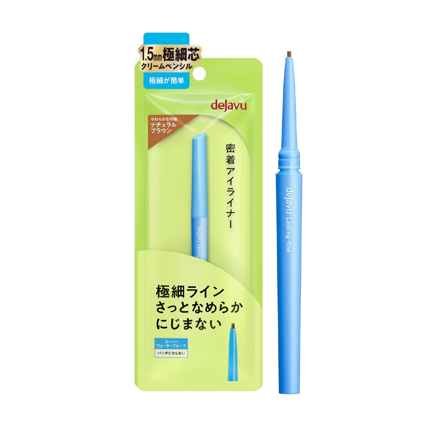 Lasting-Fine Ultra-Thin Cream Pencil Eyeliner Natural Brown 0.074g