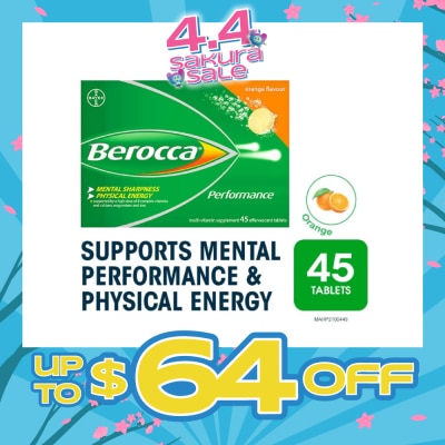 BEROCCA - Performance Vitamin B Orange Energy Effervescent Tablet 45s