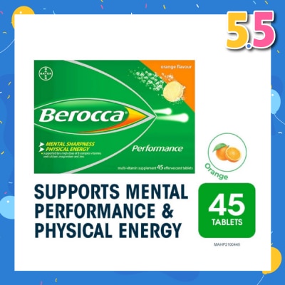 BEROCCA Performance Vitamin B Orange Energy Effervescent Tablet 45s