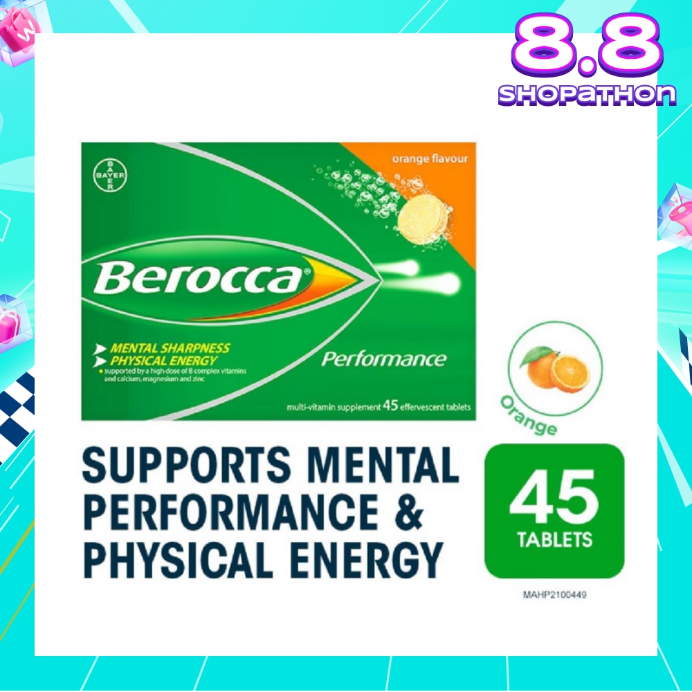 Performance Vitamin B Orange Energy Effervescent Tablet 45s