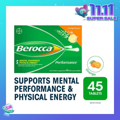 BEROCCA Performance Vitamin B Orange Energy Effervescent Tablet 45s