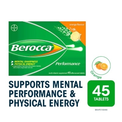 BEROCCA Performance Vitamin B Orange Energy Effervescent Tablet 45s