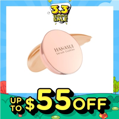 HANASUI Serum Cushion (02 Natural) Moisturising, Light Texture And Perfect Coverage 15g
