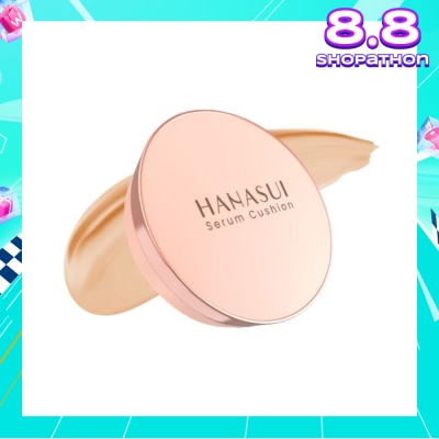 HANASUI Serum Cushion (02 Natural) Moisturising, Light Texture And Perfect Coverage 15g