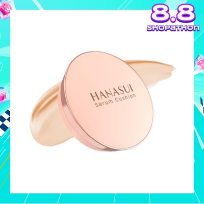 HANASUI Serum Cushion (07 Light Ivory) Moisturising, Light Texture And Perfect Coverage 15g