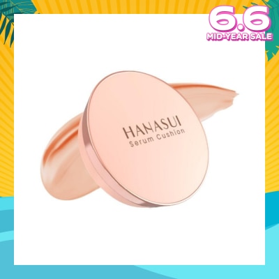 HANASUI Serum Cushion (08 Cream Beige) Moisturising, Light Texture And Perfect Coverage 15g