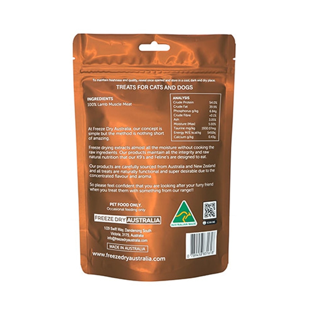 Freeze Dried Lamb Cookie Cat and Dog Treats 100g