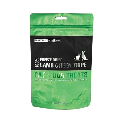 FREEZE DRY AUSTRALIA - Freeze Dried Lamb Green Tripe Cat and Dog Treats 80g