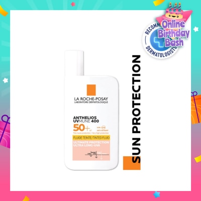 LA ROCHE-POSAY Anthelios Invisible Fluid SFP50+ Tinted (Broad Spectrum UVB & UVA Facial Sunscreen for Sensitive Skin) 50ml