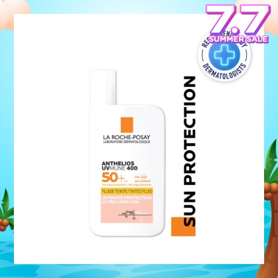 LA ROCHE-POSAY Anthelios Invisible Fluid SFP50+ Tinted (Broad Spectrum UVB & UVA Facial Sunscreen for Sensitive Skin) 50ml