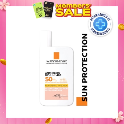LA ROCHE-POSAY Anthelios Invisible Fluid SFP50+ Tinted (Broad Spectrum UVB & UVA Facial Sunscreen for Sensitive Skin) 50ml