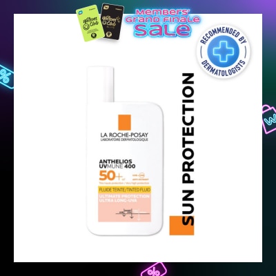 LA ROCHE-POSAY Anthelios Invisible Fluid SFP50+ Tinted (Broad Spectrum UVB & UVA Facial Sunscreen for Sensitive Skin) 50ml