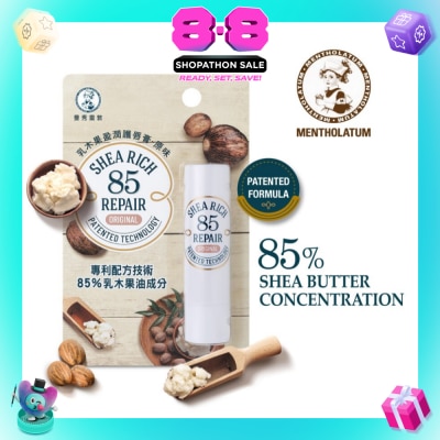 MENTHOLATUM LIP - Sheabutter R85 Fragrance Free (Moisture Lips Up To 4 Hours, Helps Reduce Stain On Your Lips) 3.8g