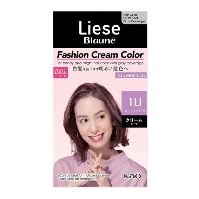 LIESE Blaune Fashion Cream Color 1LI Sweet Lilac (Allows Easy And Natural Gray Hair Coverage With Your Ideal Fashionable Color) 108ml