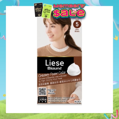 LIESE - Blaune Creamy Foam Color Chic Brown (Easy Foam Format And Even Gray Hair Coverage With A Non Drip Foam Formula) 108ml