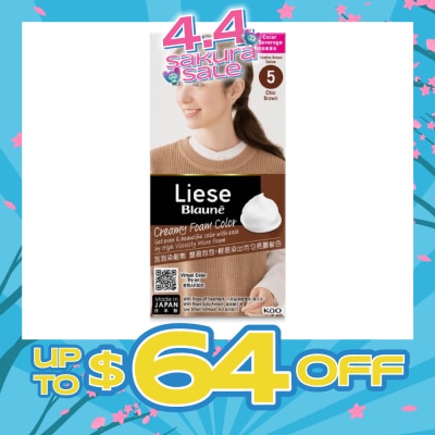 LIESE - Blaune Creamy Foam Color Chic Brown (Easy Foam Format And Even Gray Hair Coverage With A Non Drip Foam Formula) 108ml