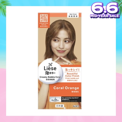 LIESE Creamy Bubble Hair Color Coral Orange 108ml