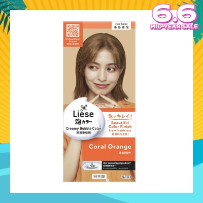 LIESE Creamy Bubble Hair Color Coral Orange 108ml