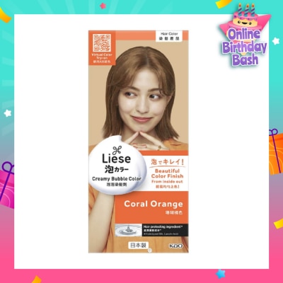 LIESE Creamy Bubble Hair Color Coral Orange 108ml