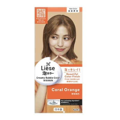 LIESE Creamy Bubble Hair Color Coral Orange 108ml