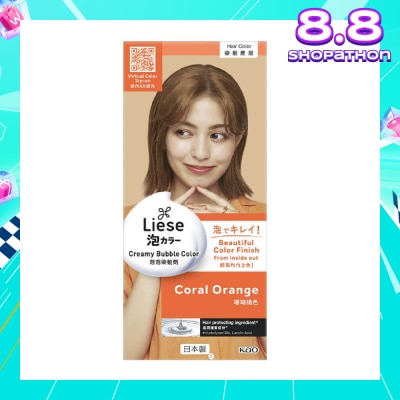 LIESE Creamy Bubble Hair Color Coral Orange 108ml